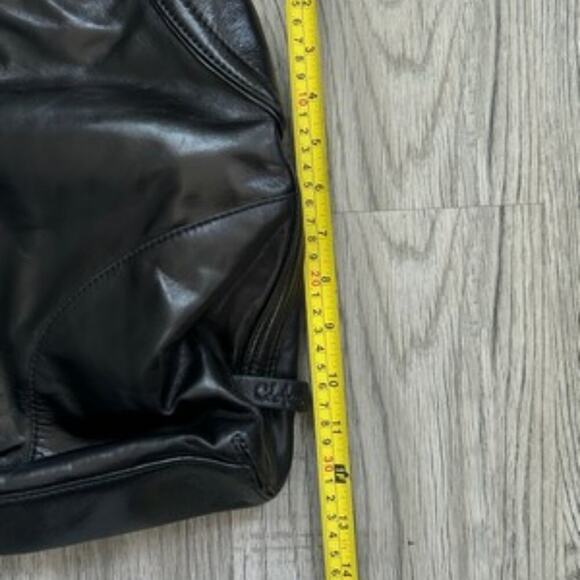 Cole Haan Black Leather Crossbody Shoulder Bag with Gold Hardware - Picture 11 of 12